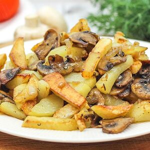 Картофель с грибами 