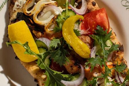 Шампур с морепродуктами на гриле