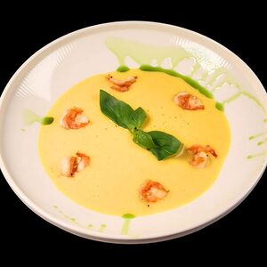 Сырный суп с креветками