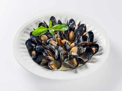 Мидии в соусе блю чиз