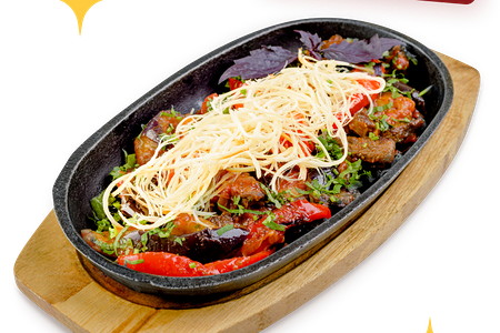 Аджапсандали с говядиной