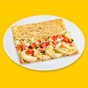 С хумусом и овощами