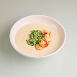 Крем-суп из цветной капусты и с креветками 