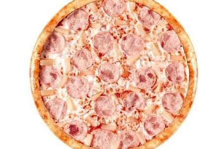 Гавайская с ветчиной (на томатном соусе) 28 см 