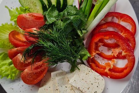 Овощи с брынзой