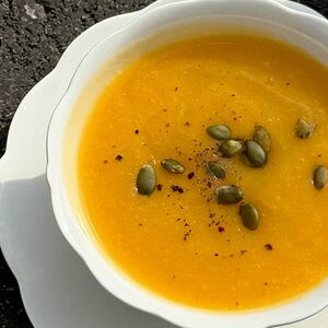 Суп тыквенный с креветками