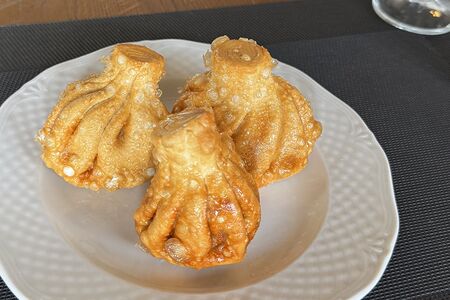 Хинкали с говядиной жареные