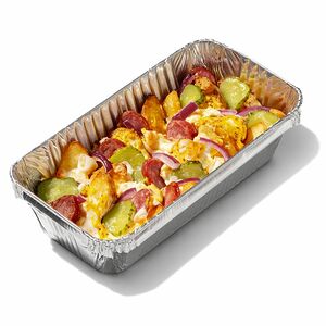 Гратен с колбасками Гратен