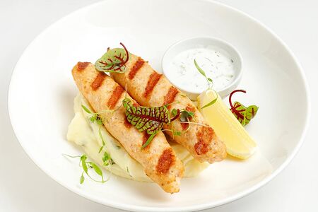 Кебаб из трёх видов рыб