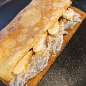 С курицей и грибами