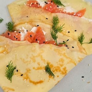 Блинчики рыба и крем