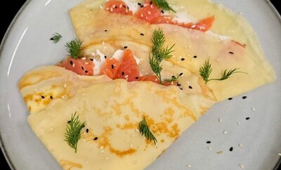 Блинчики рыба и крем