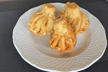 Хинкали микс с зеленью жареные