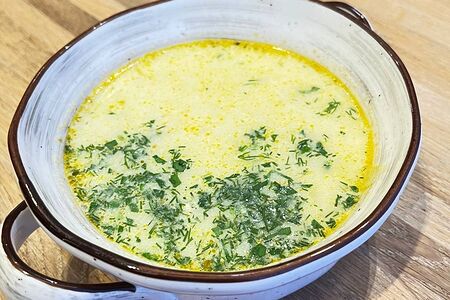 Щи сливочные с курой