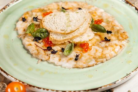 Карпаччо из тигровых креветок 