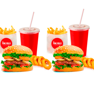 Большое комбо с двумя Фирменными Кинг Бургерами