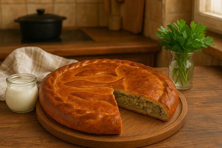 Пирог Рыбный (горбуша, лук)