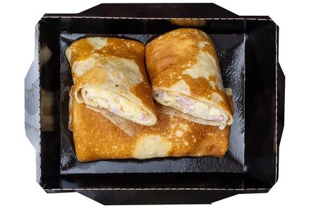 Блины с ветчиной и сыром