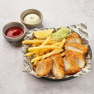 Фиш энд чипс с фри