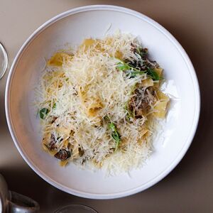 Папарделле с вешенками