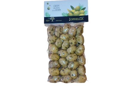 Зеленые греческие оливки Ophellia с травами