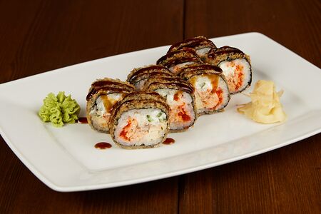 Жареный с лососем