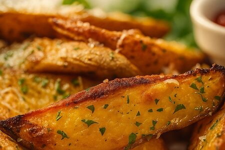 Картофель запечённый с чесноком