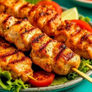 Шашлык из филе куриного бедра