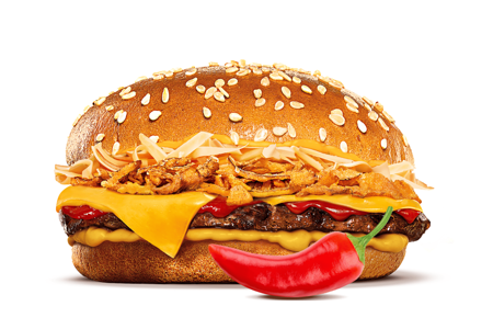 Острый Чизбургер Три Сыра