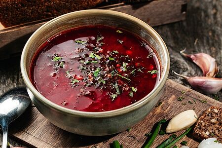 Борщ домашний с телятиной