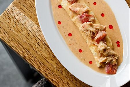 Омлет с крабом