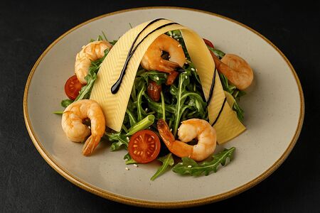 Рукола с креветками