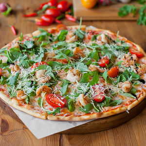Пицца Руккола с креветками