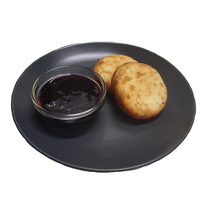 Сырники творожные с вареньем (черная смородина)