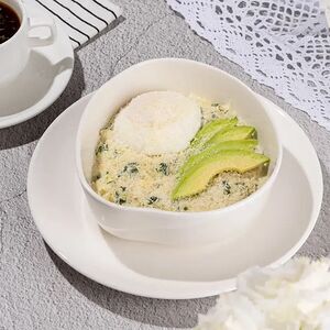 Каша с авокадо, шпинатом и пармезаном