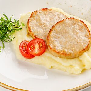 Куриная котлета с картофельным пюре