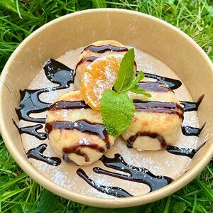 Сырники с шоколадным топпингом 