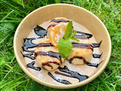 Сырники с шоколадным топпингом 