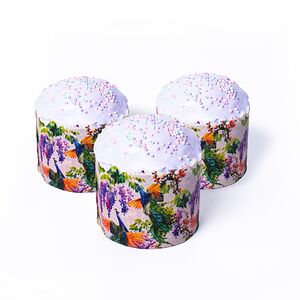 Набор из трёх творожных куличей с яблоками и ягодами