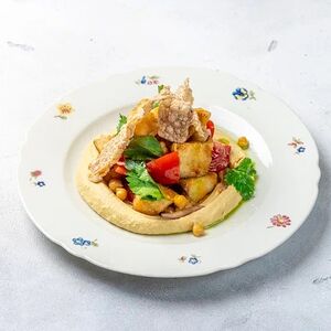 Хумус с хрустящим баклажоном