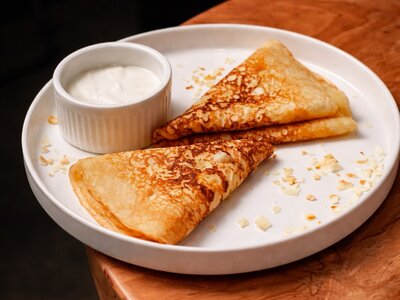 Блины с фермерской сметаной 