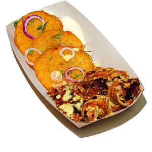 Драники с курочкой гриль 