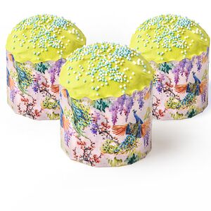 Набор из трёх творожно-фисташковых куличей