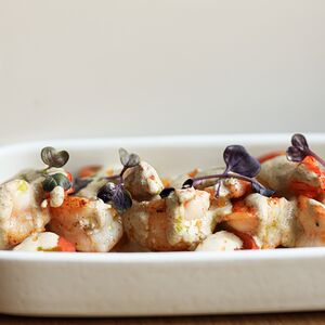 Креветки жареные с соусом арашых 