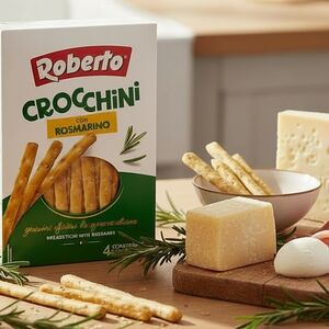 Палочки Хлебные Гриссини Кроккини «Roberto» с розмарином. Италия
