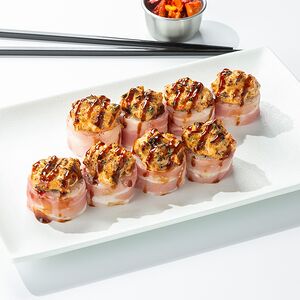 Ролл Испаньола с мидиями и беконом