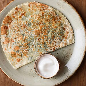 Кутаб с зеленью и тофу 