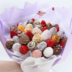Букет из клубники в шоколаде «Микс» XL
