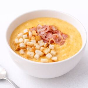 Сырный суп с беконом