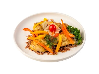 Чахохбили с гречкой и курицей